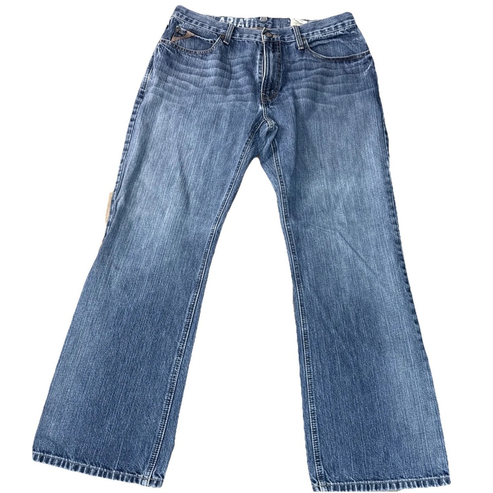 Ariat Jeans Mens 36x32 (31) Blue M4 Low Rise Boot Cut Western Cowboy Ranch Rodeo